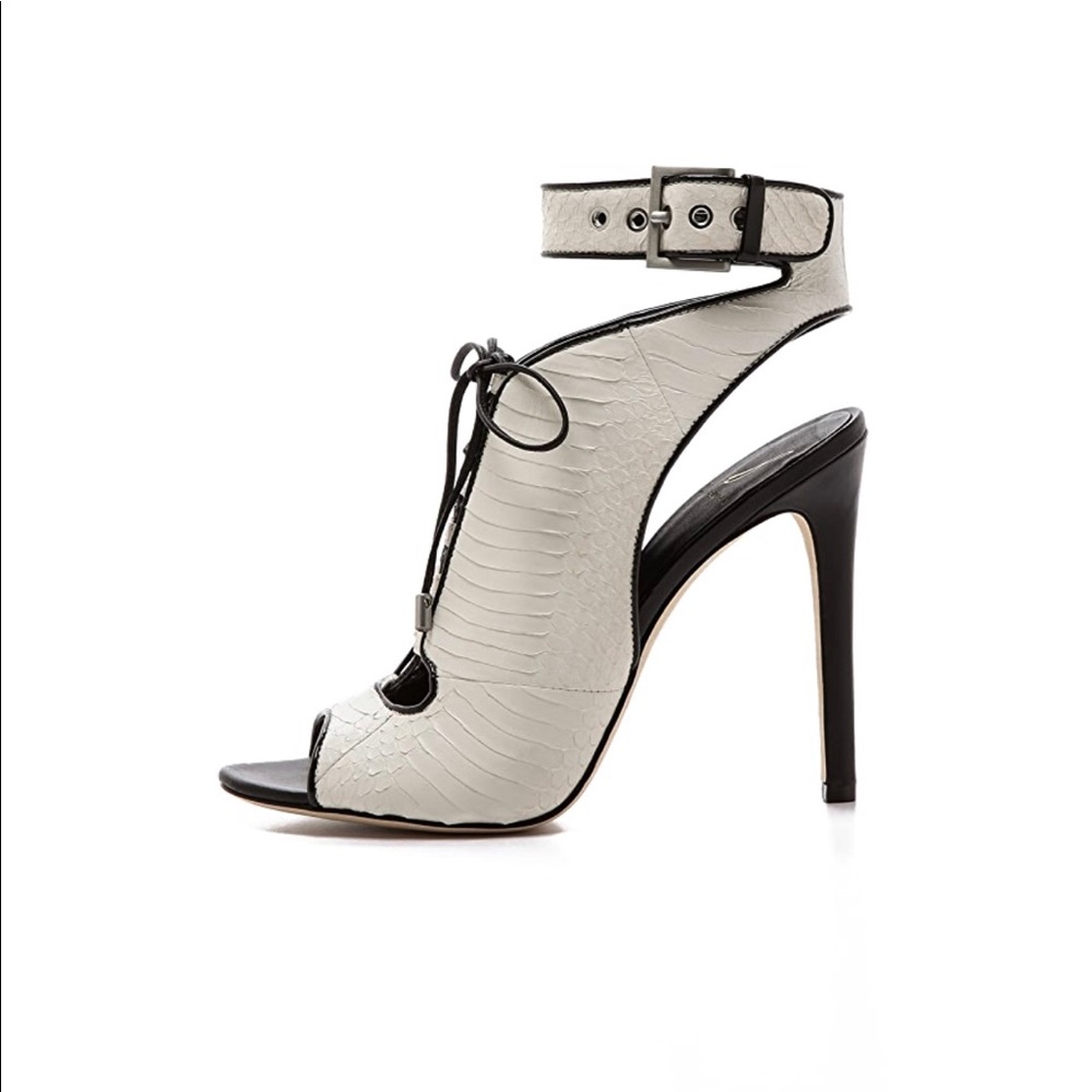 B Brian Atwood Lodosa snake skin sandal size 8